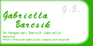 gabriella barcsik business card